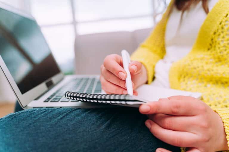 woman working from home