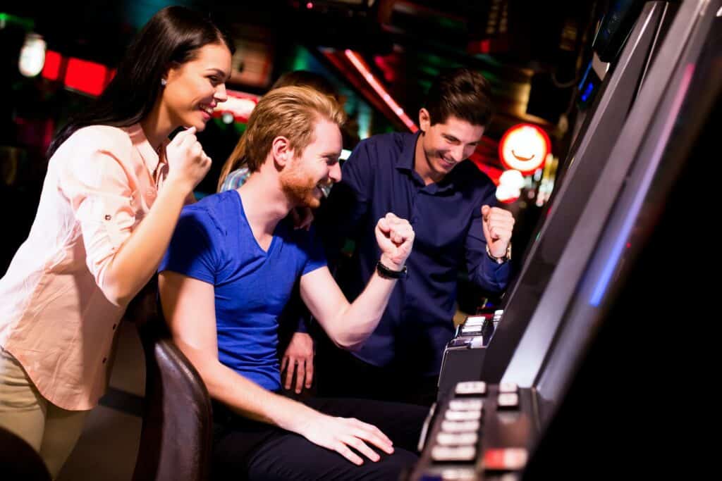 Young people in the casino