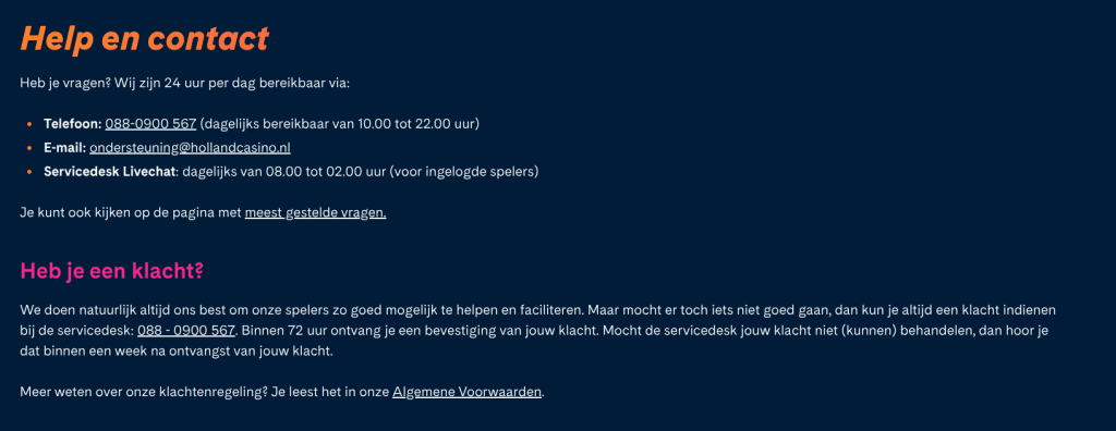 Screenshot 2025 09 26 15. 09. 43 - holland casino storing: wat kun je doen?