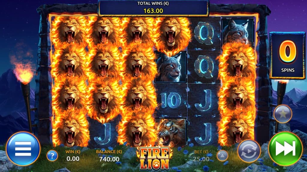 Screenshot van Fire Lion gameplay