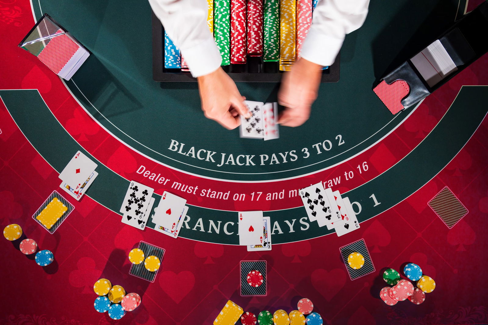 Casino Black Jack table