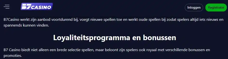 B7 casino bonus 2025 kun je deze zonder zorgen accepteren afbeelding 4 - b7 casino bonus 2025: kun je deze zonder zorgen accepteren?