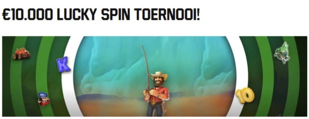 Screenshot van het regelmatig terugkerende lucky spin toernooi bij unibet 1 - wekelijks overzicht casino bonussen - 2026