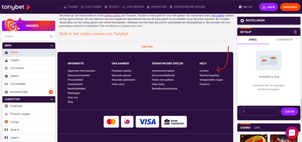 Contact opnemen met tonybet nederland | dutchgamblers Screenshot 2026 05 13 11. 41. 42 - contact opnemen met tonybet nederland
